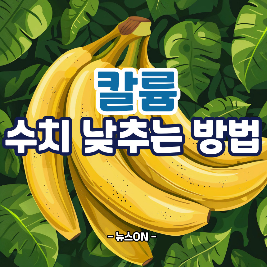 칼륨 수치 낮추는 방법