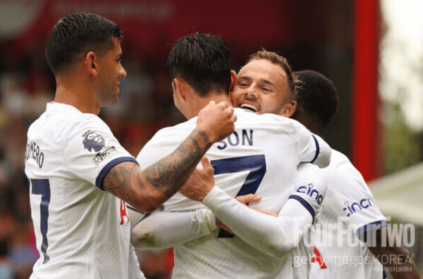 토트넘, 본머스 원정에서 2-0 승리! 메디슨과 쿨루셉스키의 골로 2연승 달성