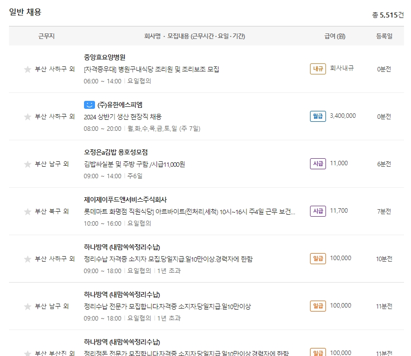 급여가 남들보다 너무 높게 적혀 있는 글들