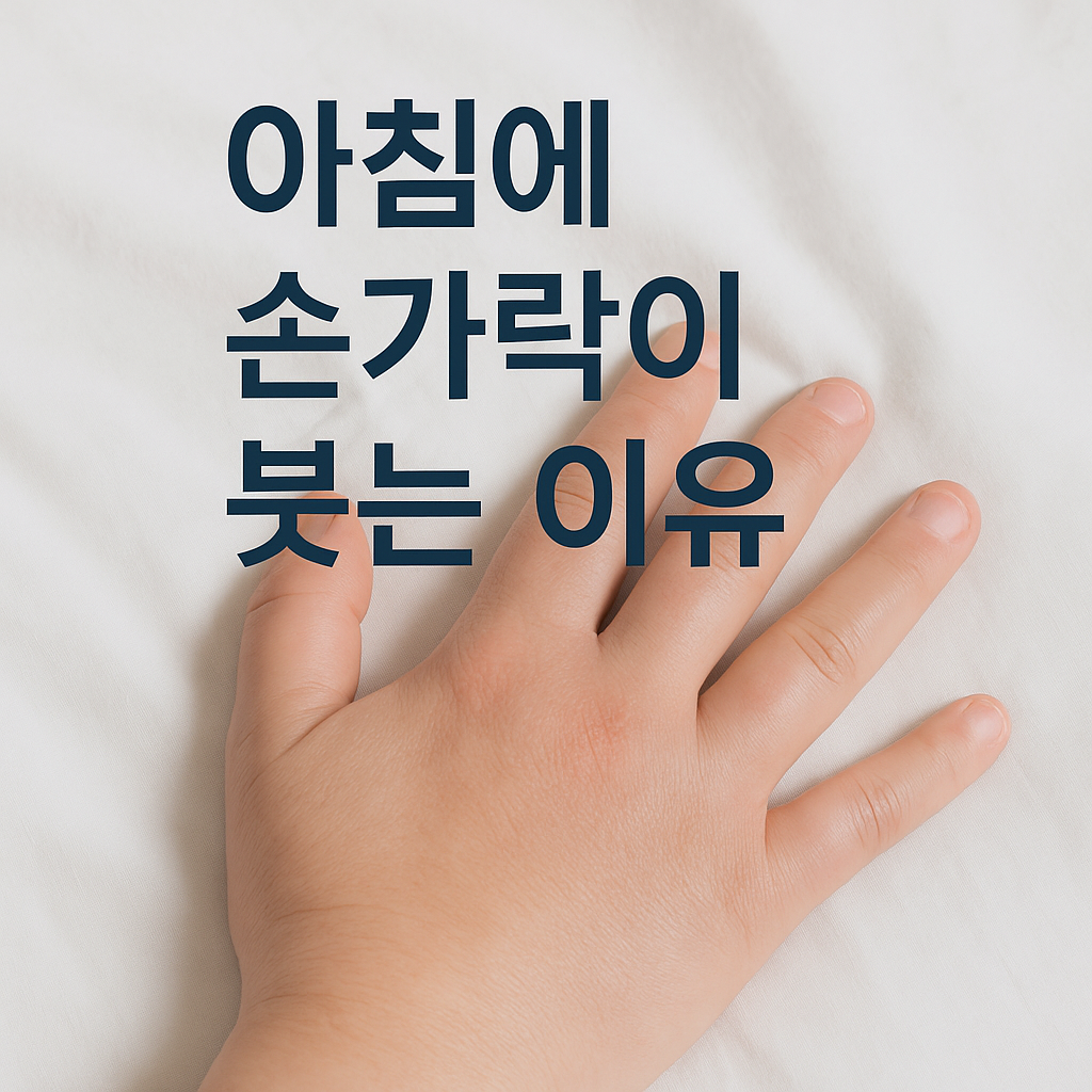 아침마다 손가락 붓는 이유 생활습관부터 질환까지