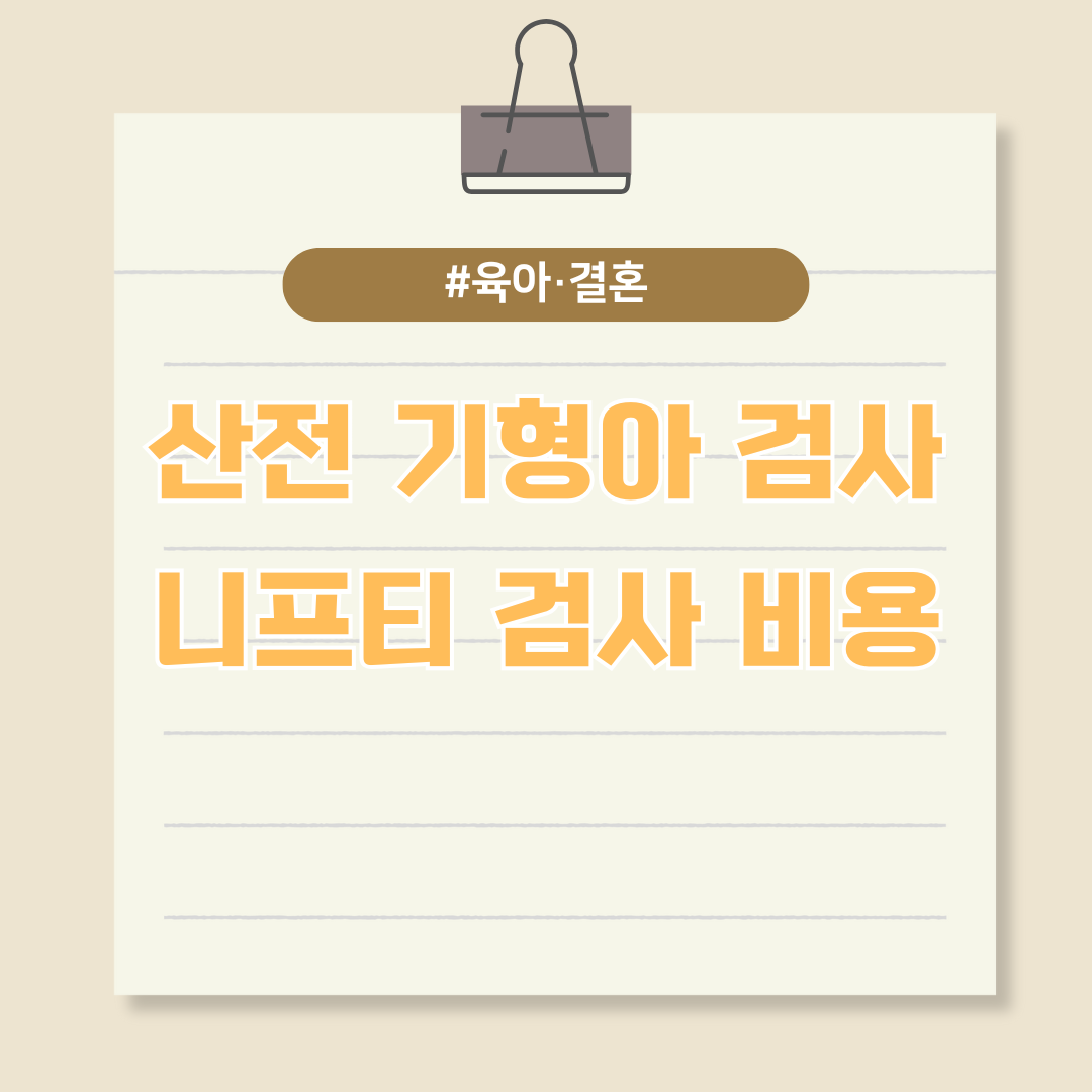 예비 부모들의 현명한 선택, 니프티 검사 비용에 대한 모든 것