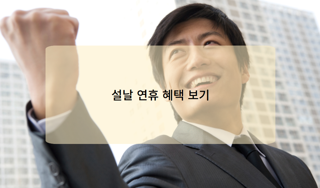 2025년 설날 연휴 정부 지원 혜택 모두 보기