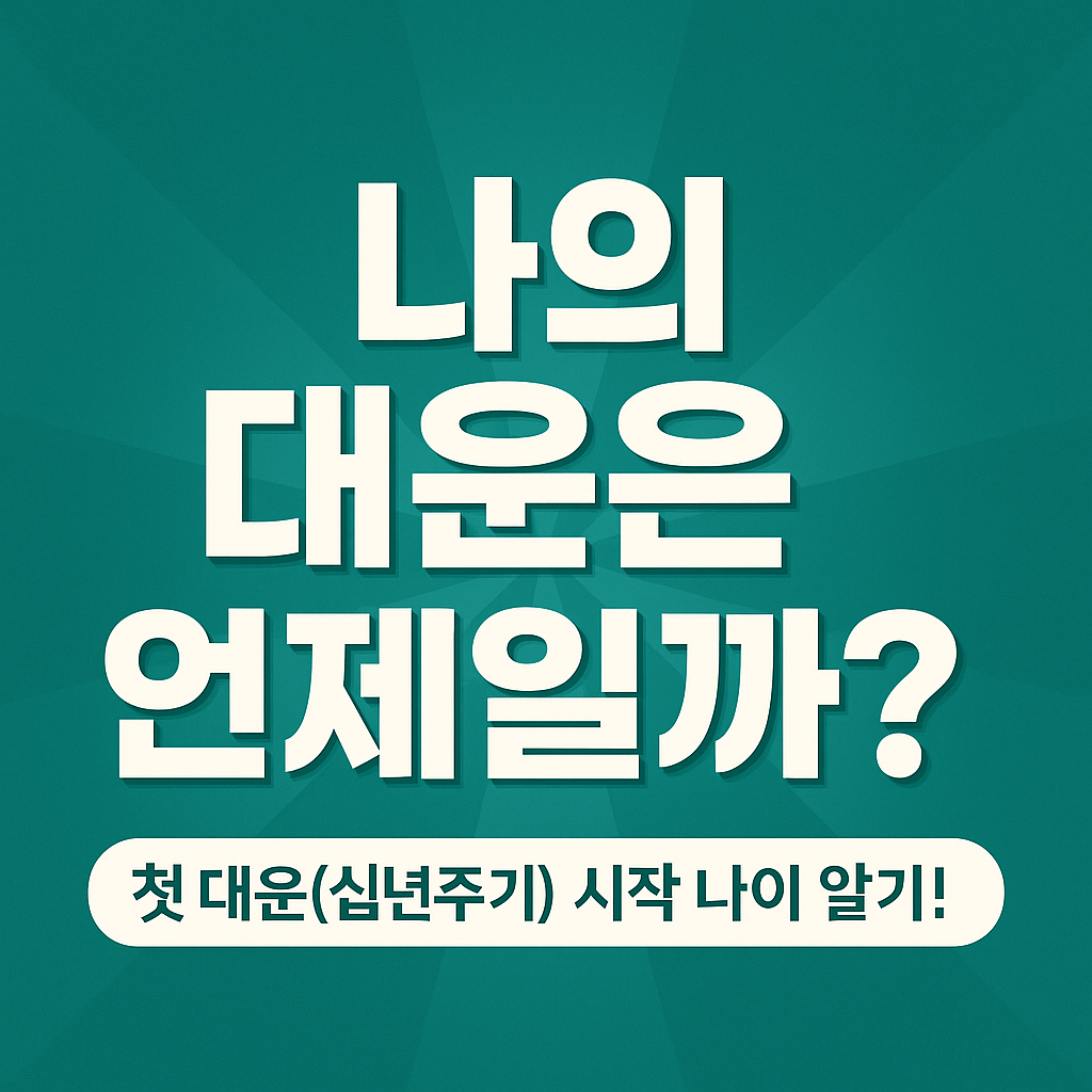 나의 첫대운