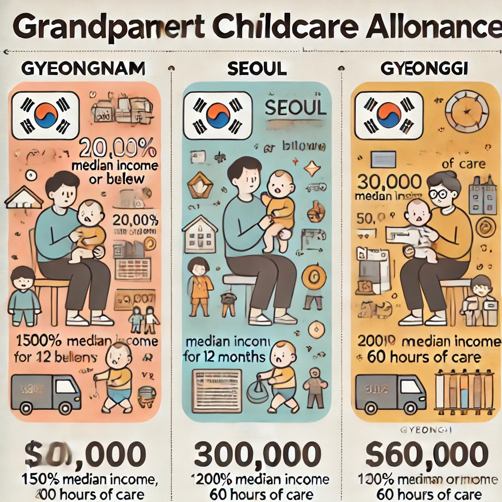 손주돌봄 지원사업을 통해 조부모가 손주를 돌보며 지원을 받는 모습