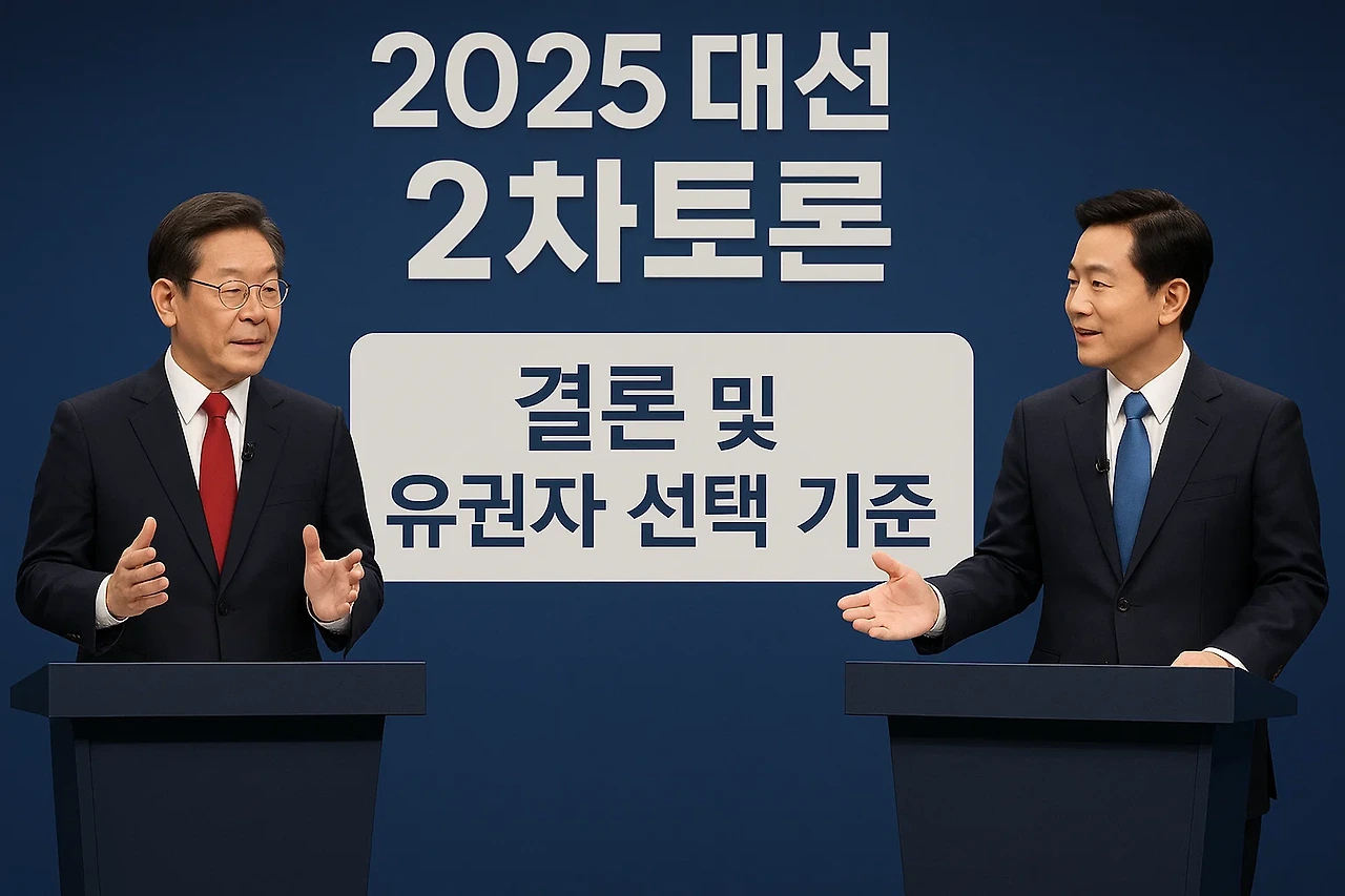 2025년 2차 대선 TV토론 총정리｜후보 발언·논란·핵심 이슈 정리
