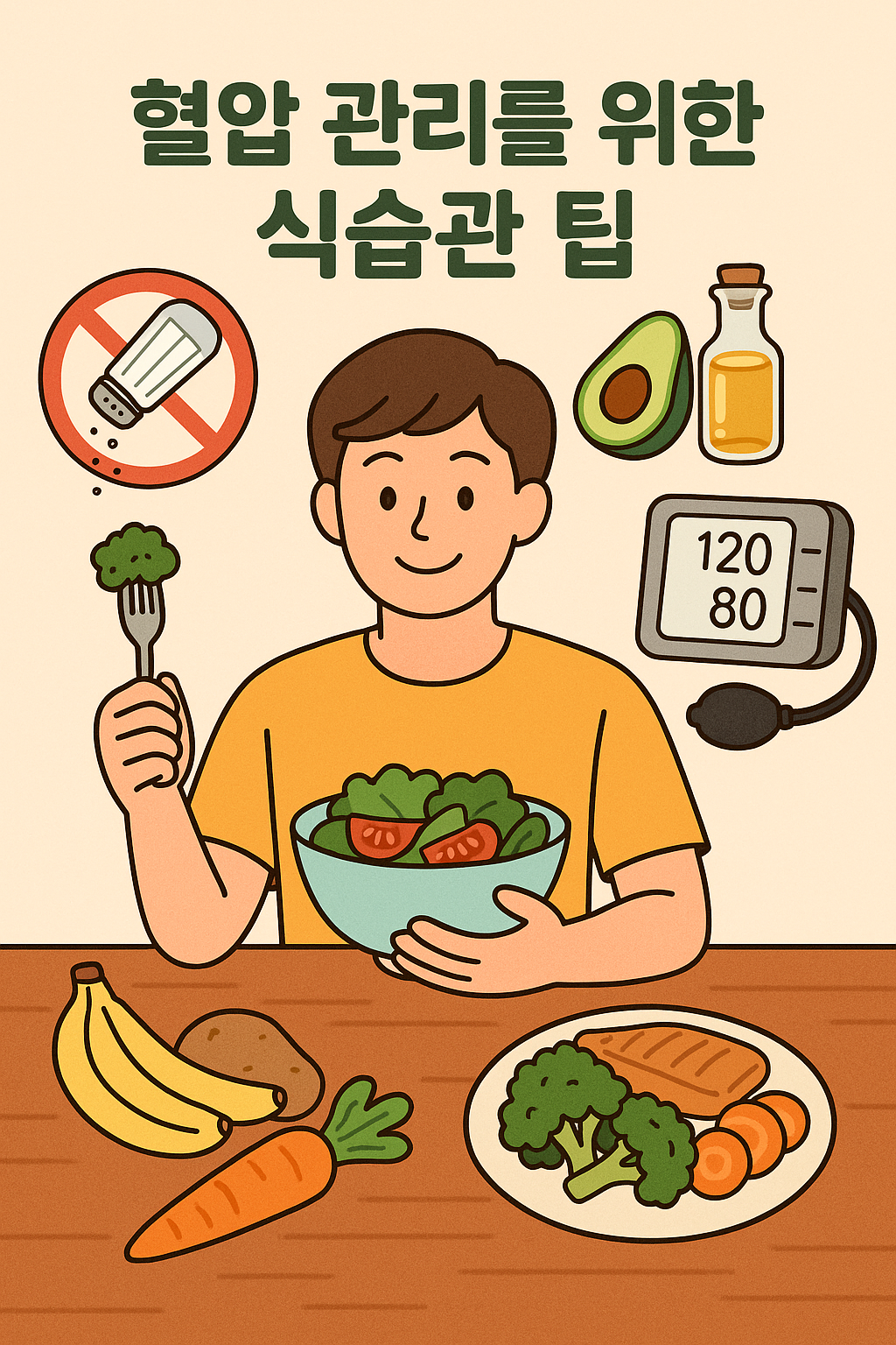 혈압 관리를 위한 식습관 팁