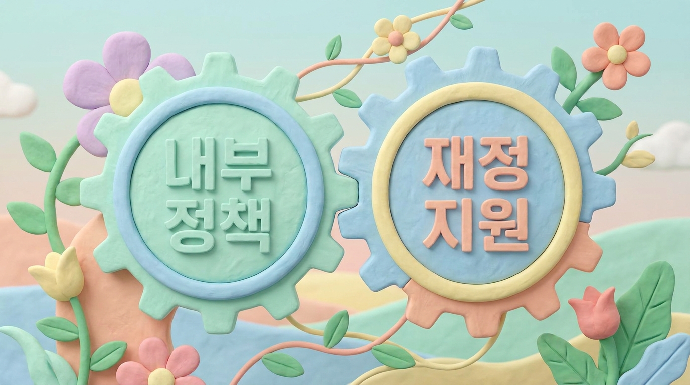 두 가지 정책이 유기적으로 연결된 모습의 그래픽