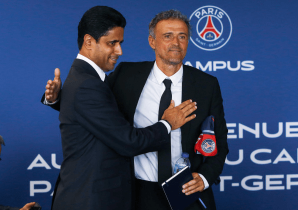 PSG 홈페이지 이강인 감독 사진 이미지입니다.