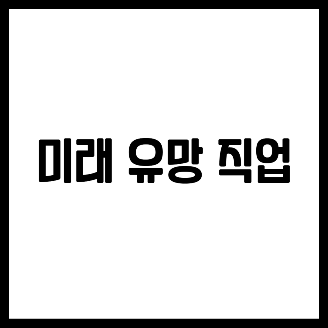 미래 유망 직업