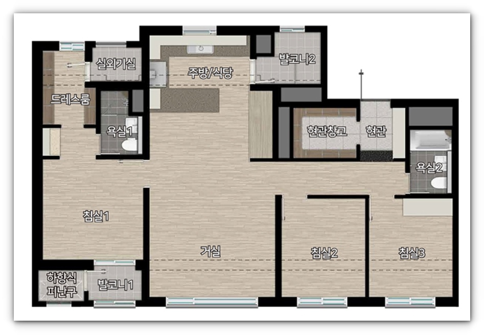 힐스테이트 두정역 평면도 안내