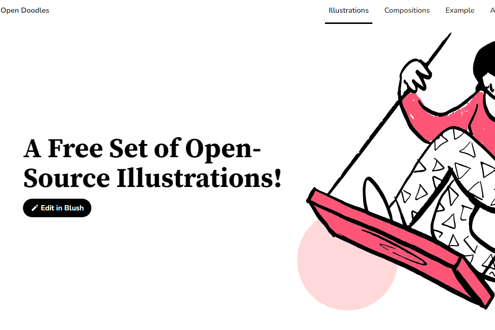 Open Doodles (오픈 두들스): 낙서 느낌의 독특한 일러스트