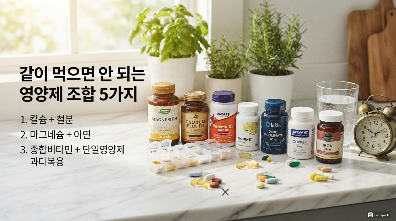 몸에 좋다고 한 입에 꿀꺽 말고…같이 먹으면 좋지 않은 영양제 조합 5가지