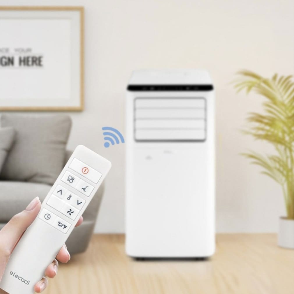이동식 에어컨 일렉코디 제품 리모컨 기능 예시 이미지