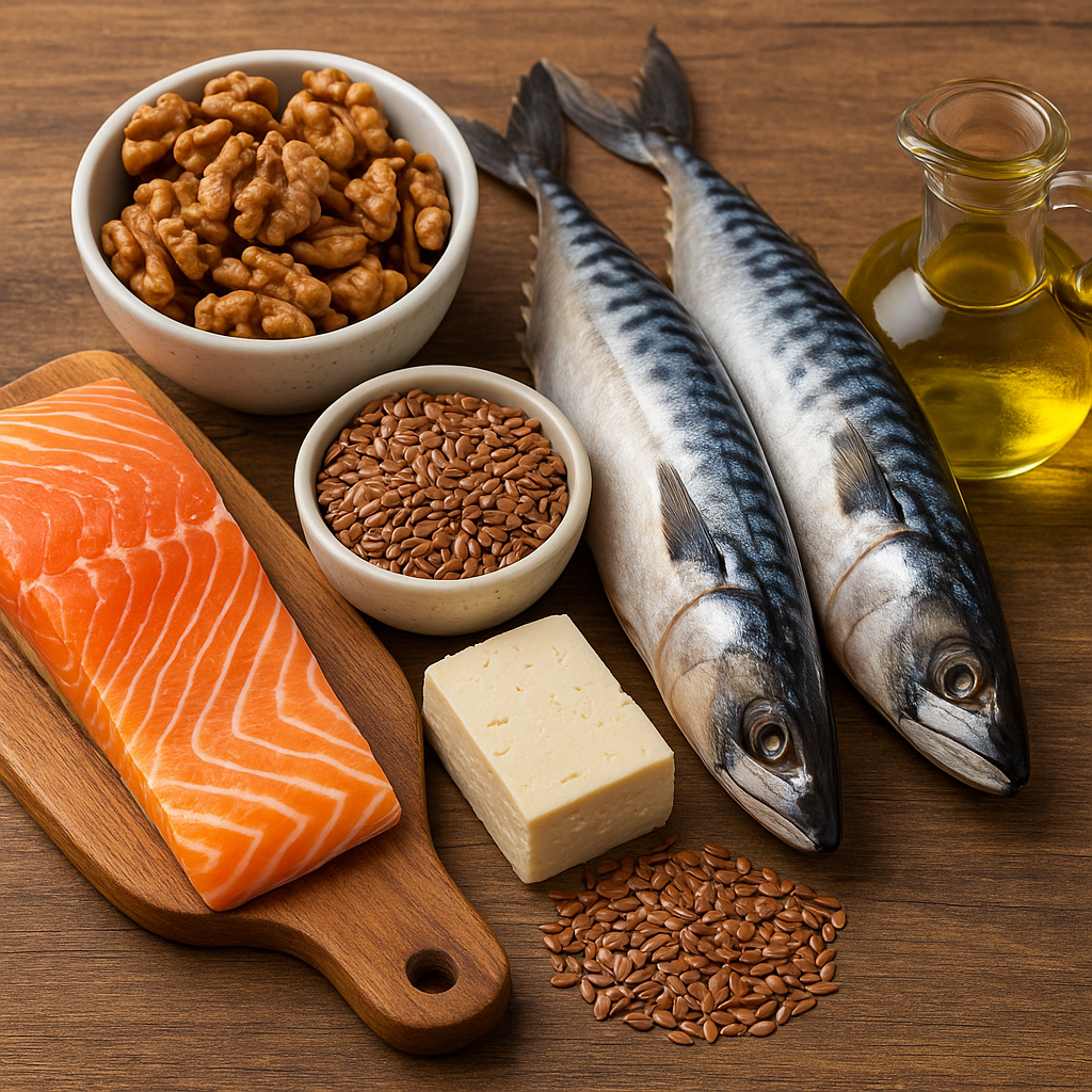 오메가3 식품 등푸른생선 호두 아마씨 올리브유