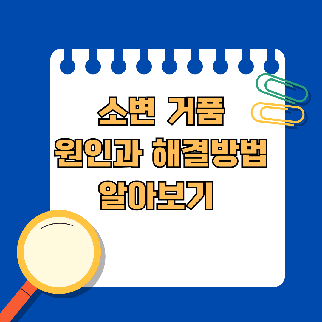 소변 거품 원인과 해결방법 알아보기