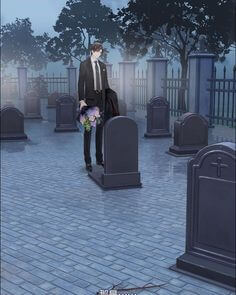 비오는-날-꽃을-들고-묘비를-찾음