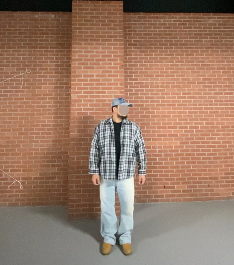 데일리룩('25. 11. 26.)엑스톤즈 빈티지 워싱 데님볼캡, 스탠다드에러 오버핏 포켓 체크 남방 셔츠, 어커버 티셔츠, 에러스익셉티드 와이드 데님팬츠, 호킨스 스웨이드 첼시부츠