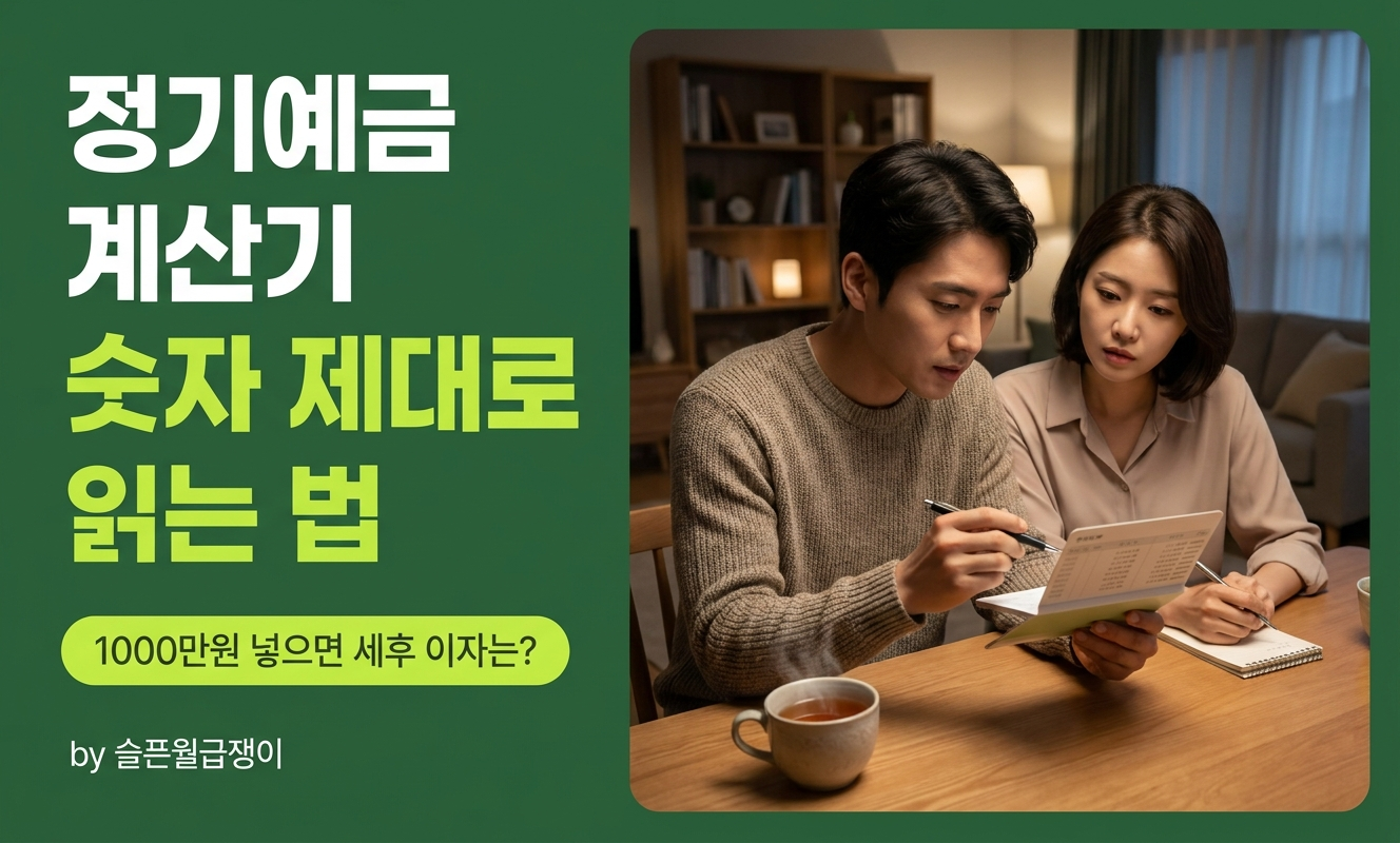 통장 보며 이자 계산하는 부부