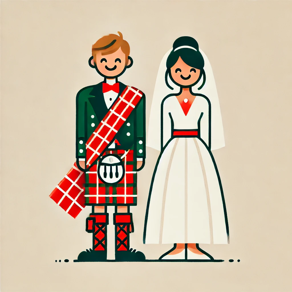 스코틀랜드 전통결혼식 의상