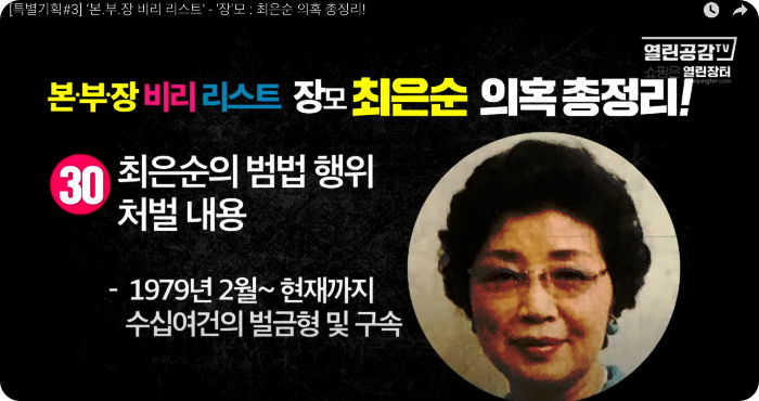 김건희 윤석열 최은순 장모 의혹 리스트 