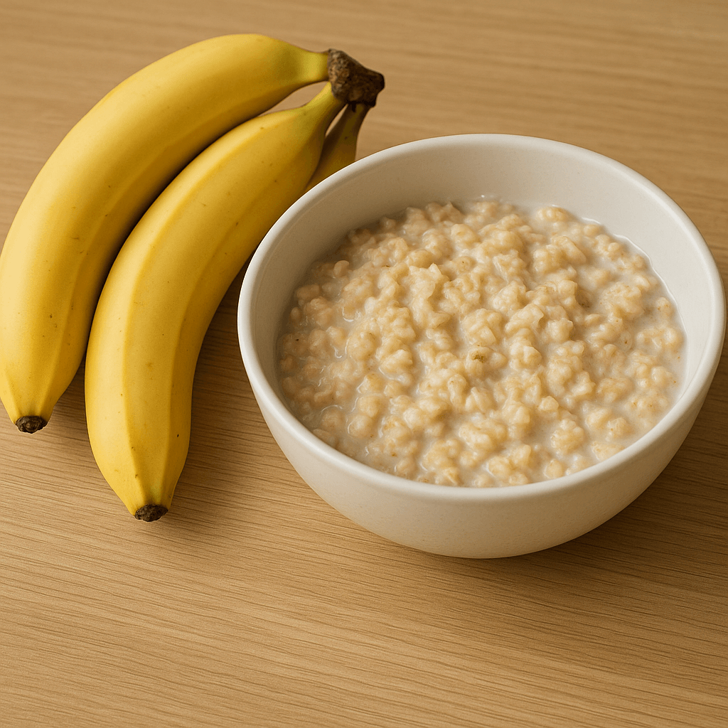 바나나&amp;#44; 오트밀 - 사진