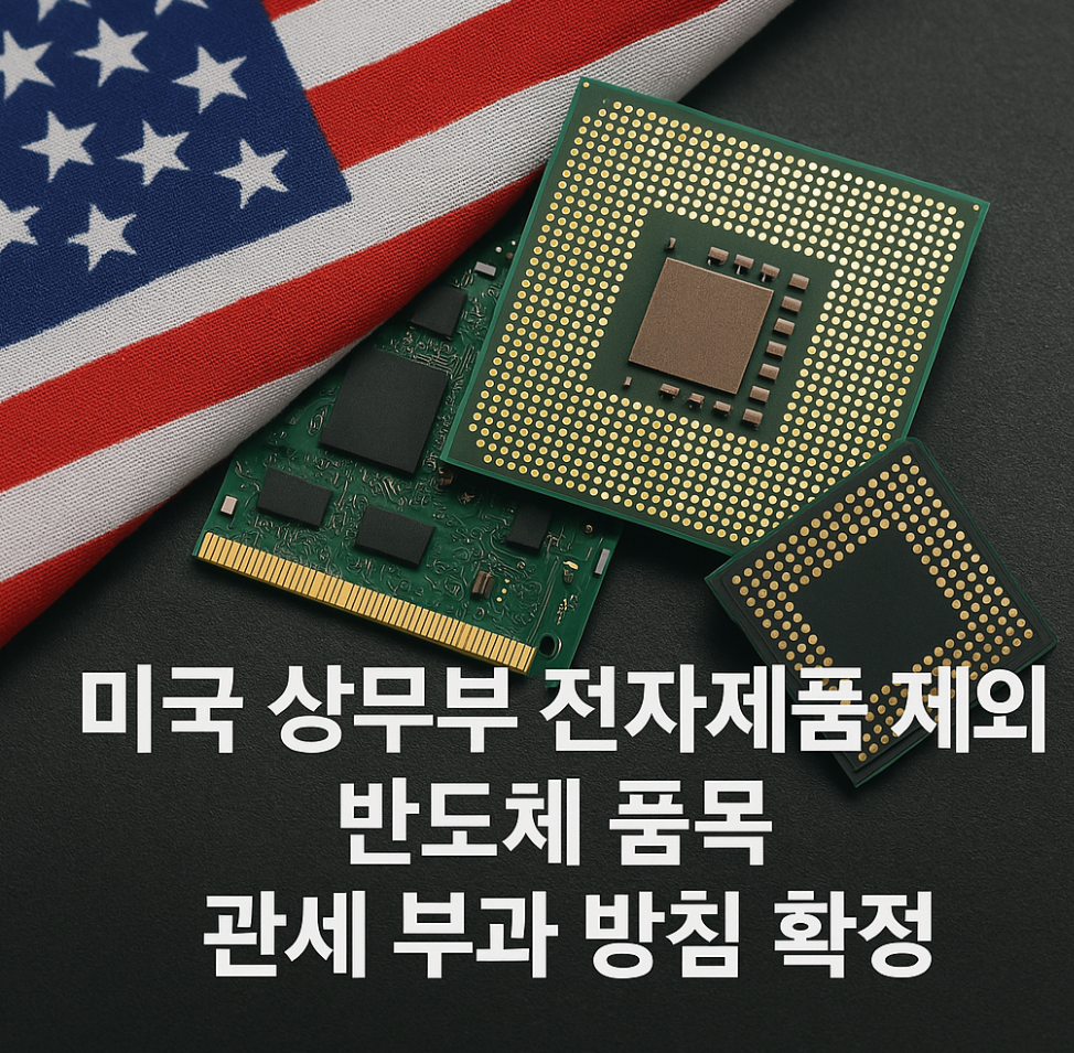 미국 상무부 전자제품 제외 반도체 품목 관세 부과 방침 확정
