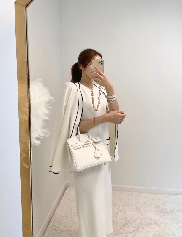 배색니트투피스 가디건 원피스세트