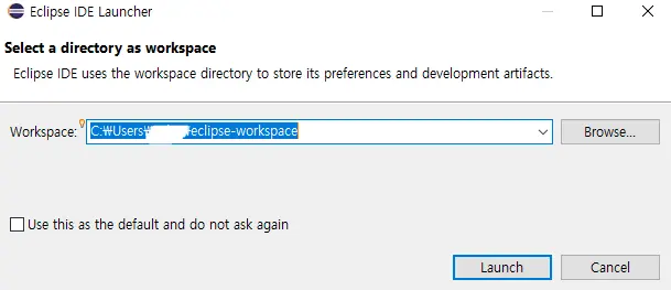 Eclipse Workspace 설정