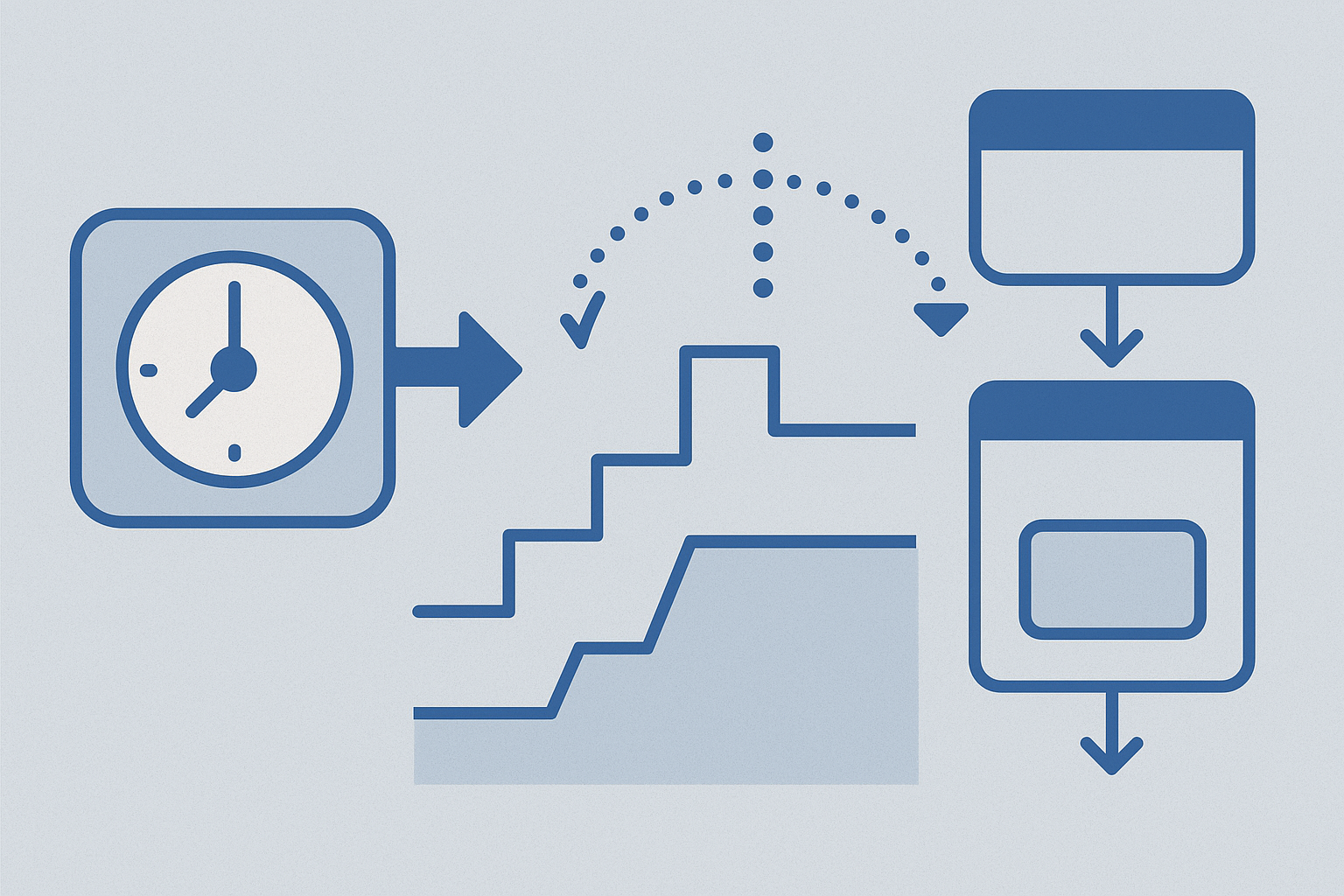 클록 신호의 시간차를 구조적으로 표현한 디지털 흐름