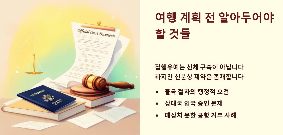 집행유예 기간중 해외 여행 주의사항