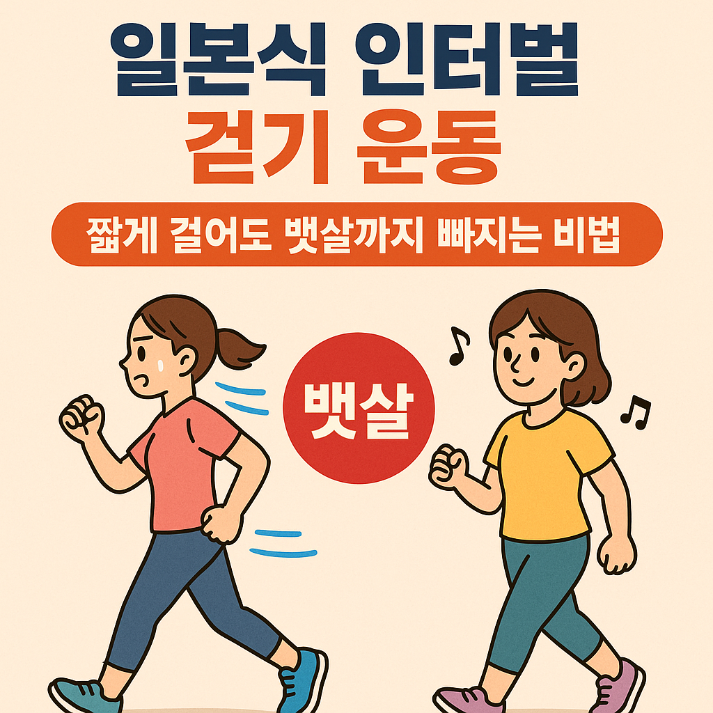일본식 인터벌 걷기 운동 – 짧게 걸어도 뱃살까지 빠지는 비법