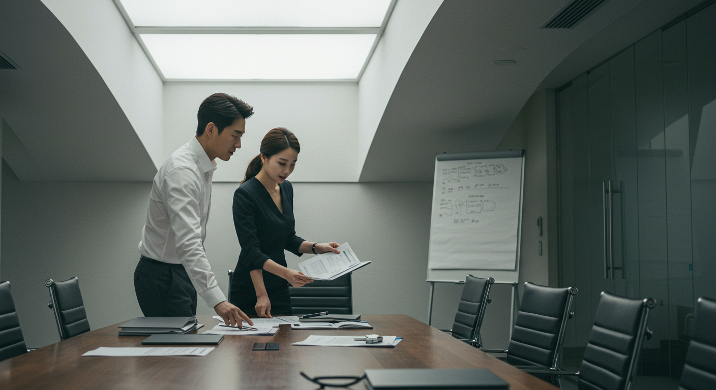 중고 회의용 테이블 세트