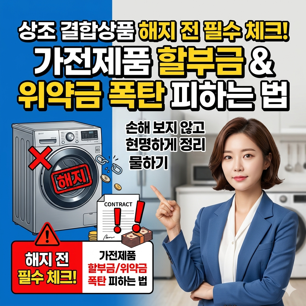상조 결합상품 해지 전 필수 체크! 가전제품 할부금 위약금 폭탄 피하는 법