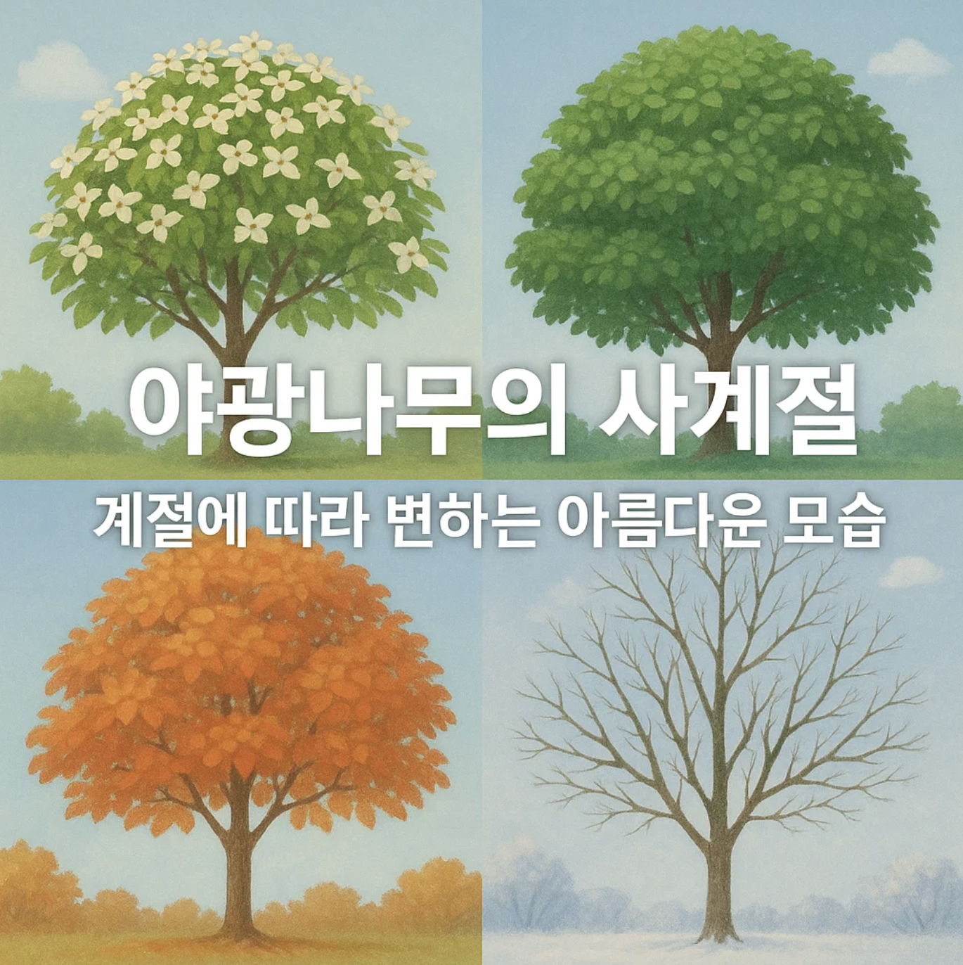 야광나무의 사계절, 계절에 따라 변하는 아름다운 모습