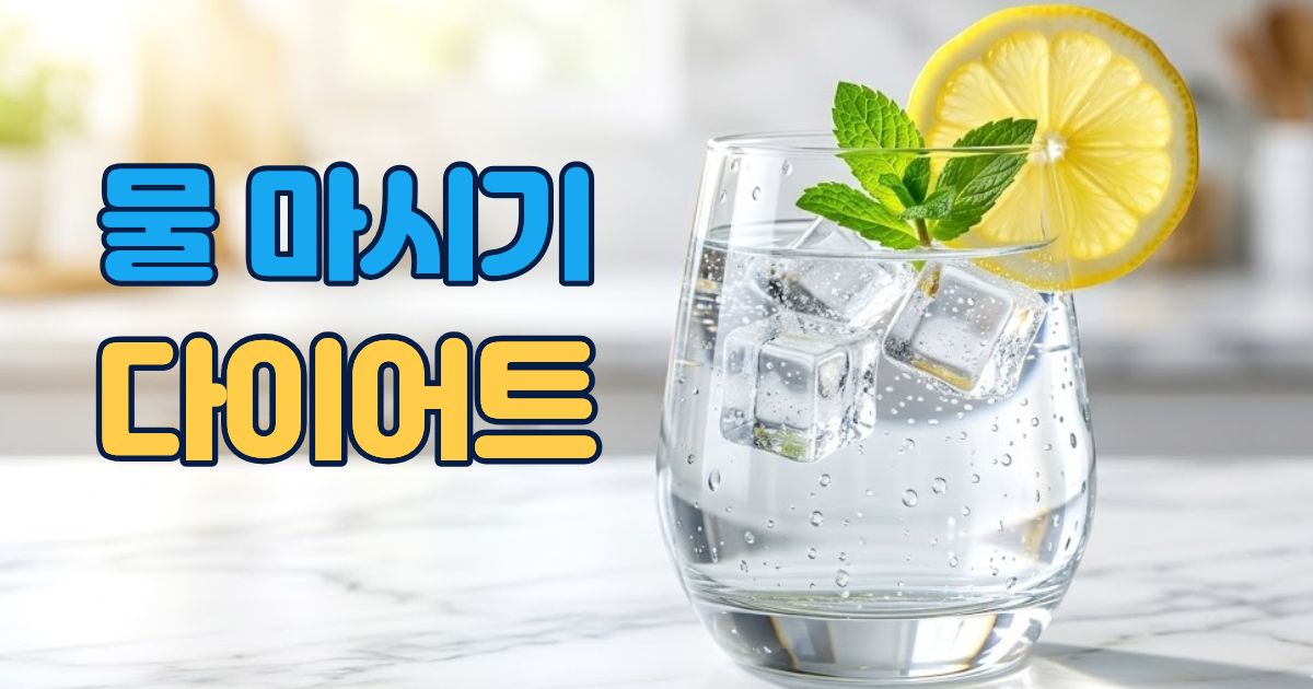물 마시기 다이어트 효과를 위한 상쾌한 레몬수 한 잔