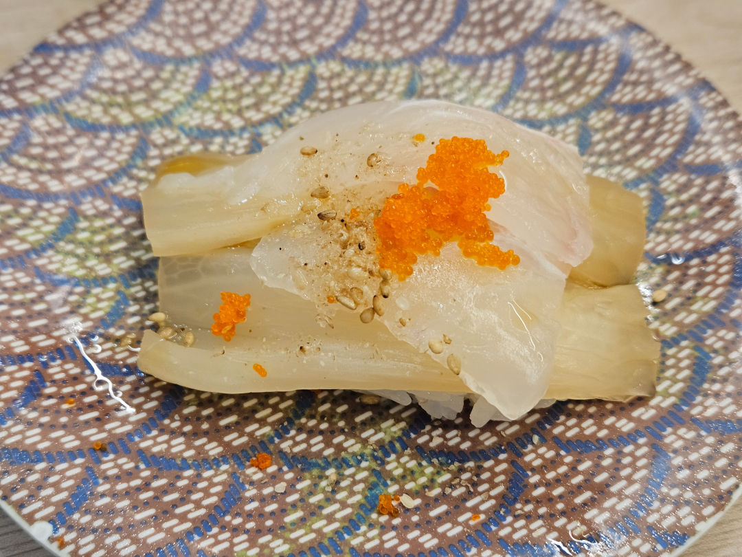 오늘 초밥 묵은지 광어