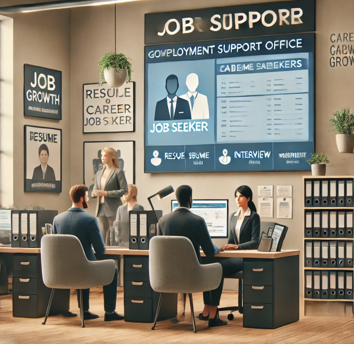 취업 지원 프로그램 관련으로 상담 중인 모습을 표현한 사진