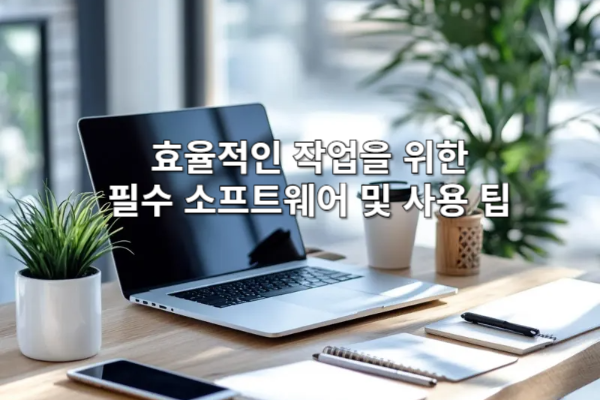 효율적인 작업을 위한 필수 소프트웨어 및 사용 팁