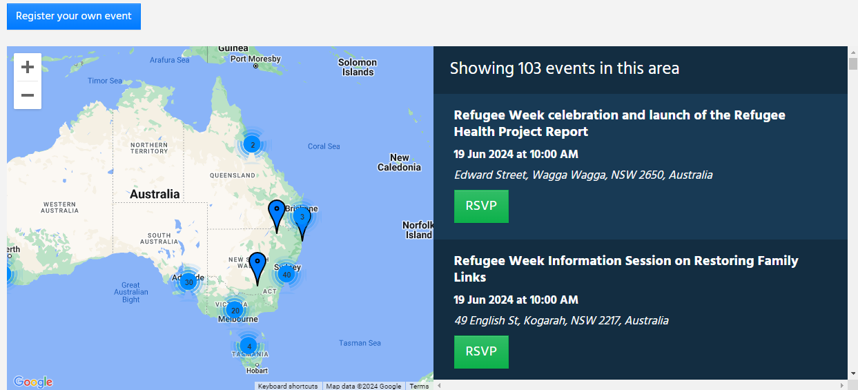호주 난민 주간 이벤트