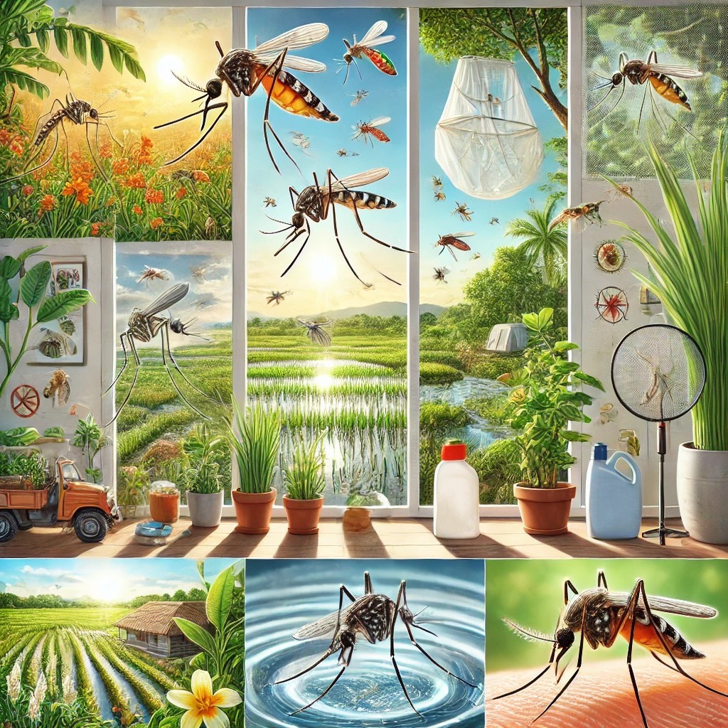 모기가 서식할 수 있는 여러 서식지 사진