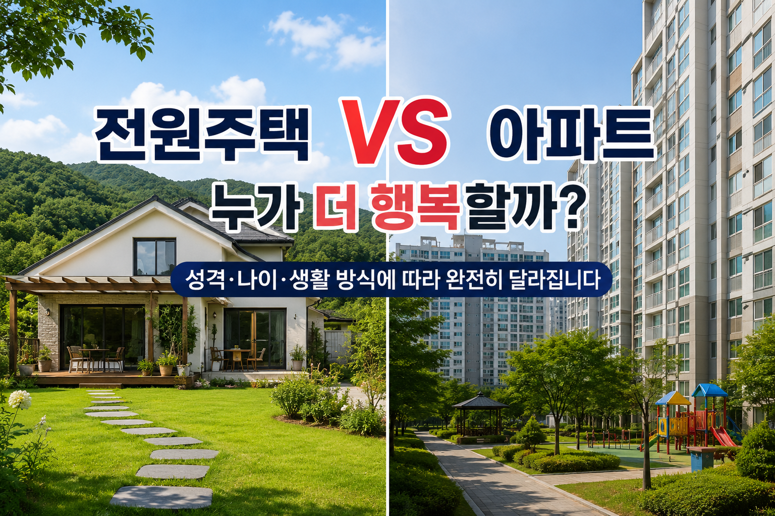 전원주택 VS 아파트