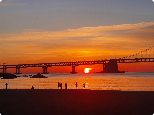 부산 광안리 새해 일출 해돋이 명소 이미지