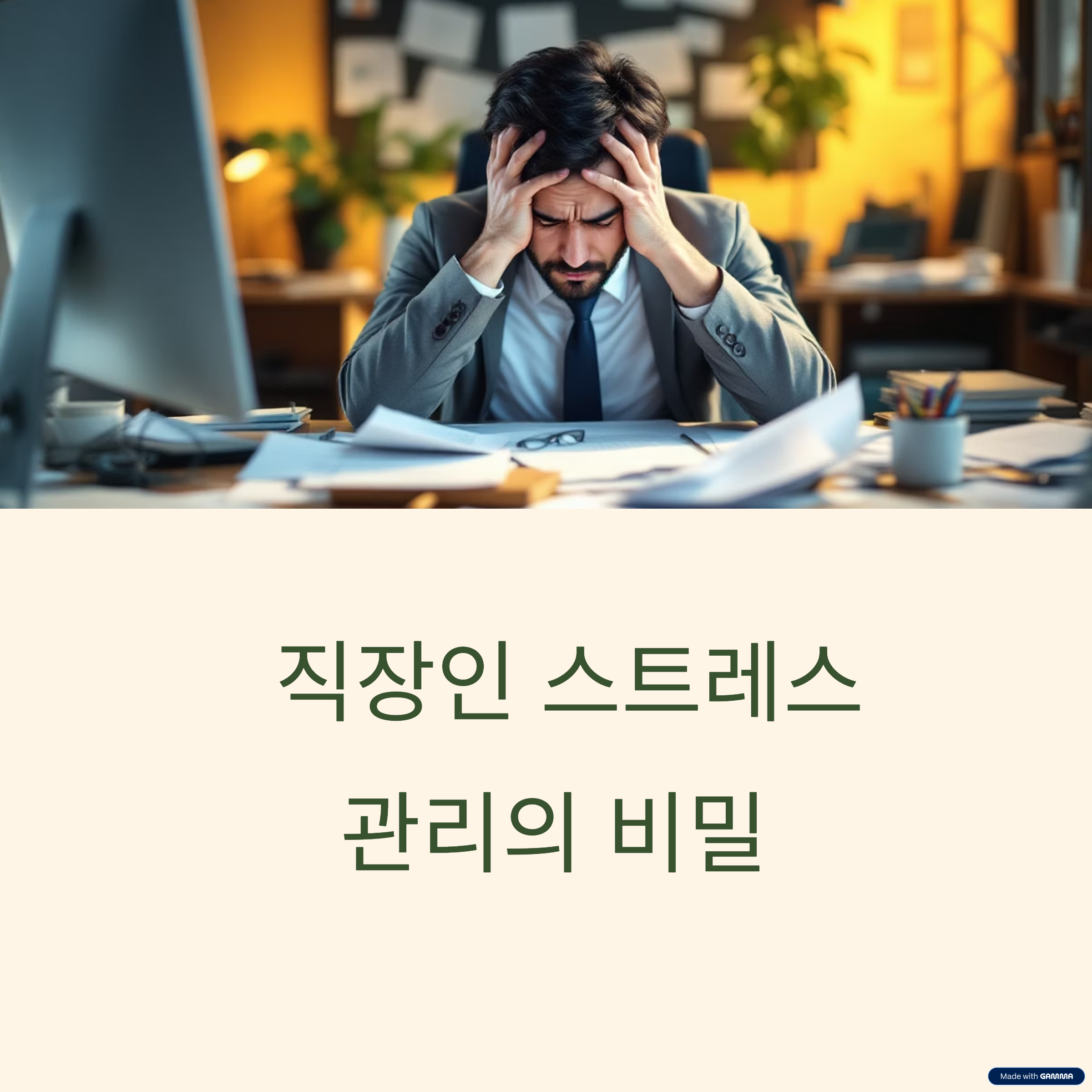 스트레스 없는 직장 생활을 위한 건강 루틴