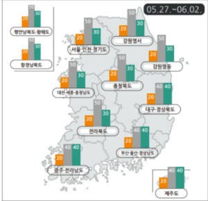 2024년 장마 시작시기