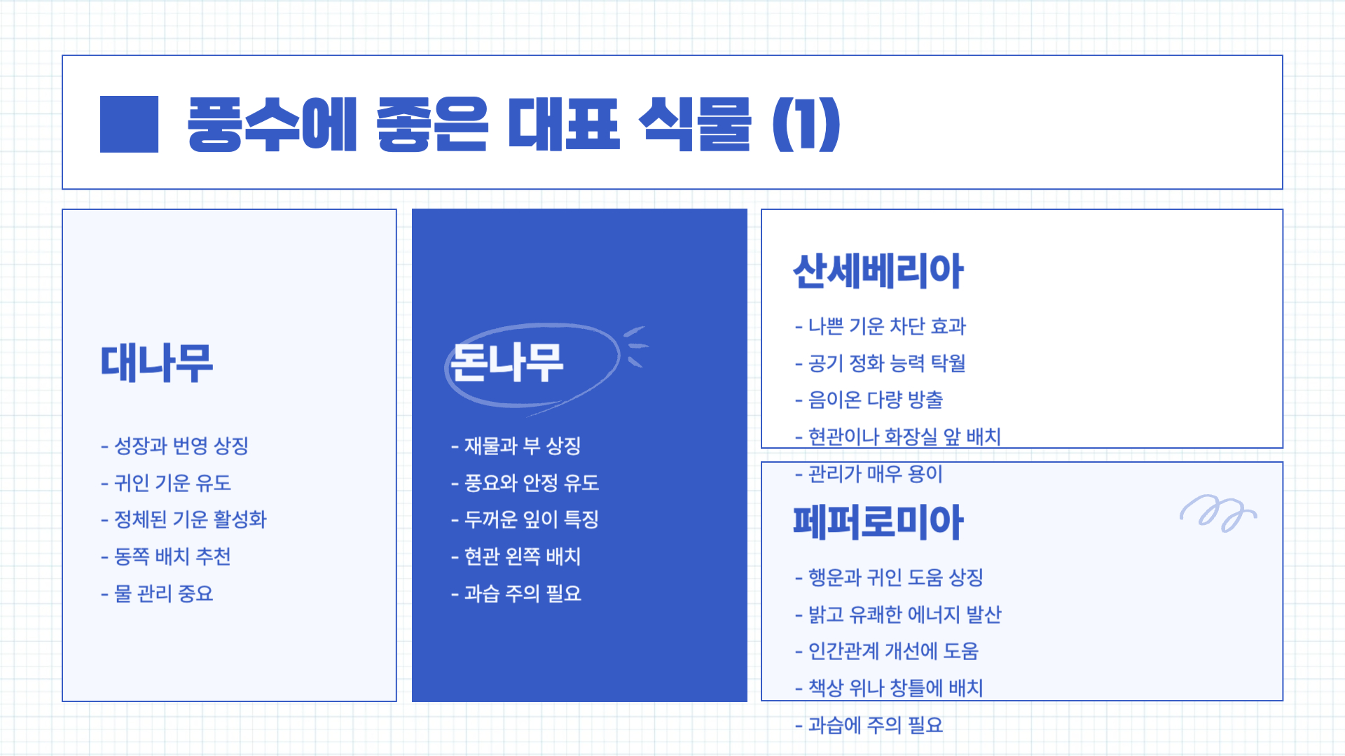 풍수 인테리어 좋은 식물