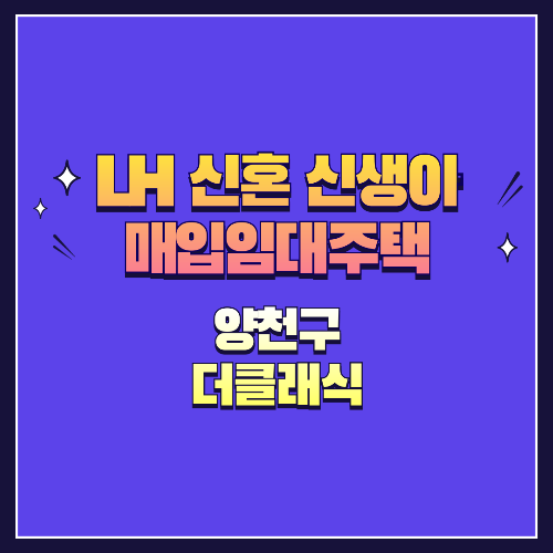 25년 1차 신혼·신생아매입임대 1형 양천구 더클래식