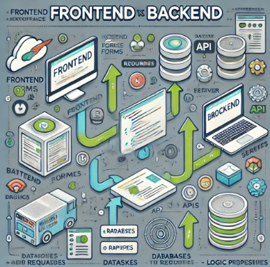 프론트엔드와 백엔드의 관계성을 나타낸 이미지