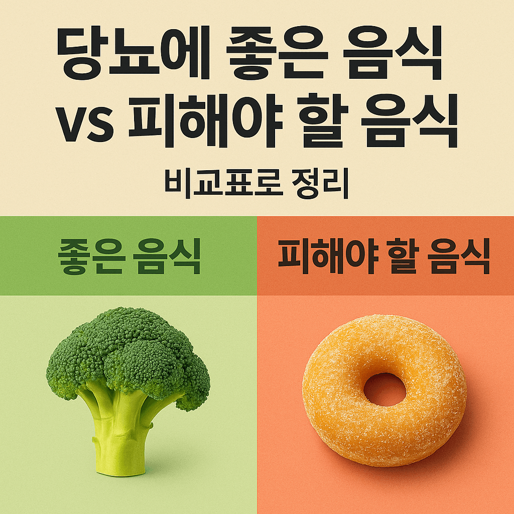 당뇨에 좋은 음식 vs 피해야 할 음식｜비교표로 정리