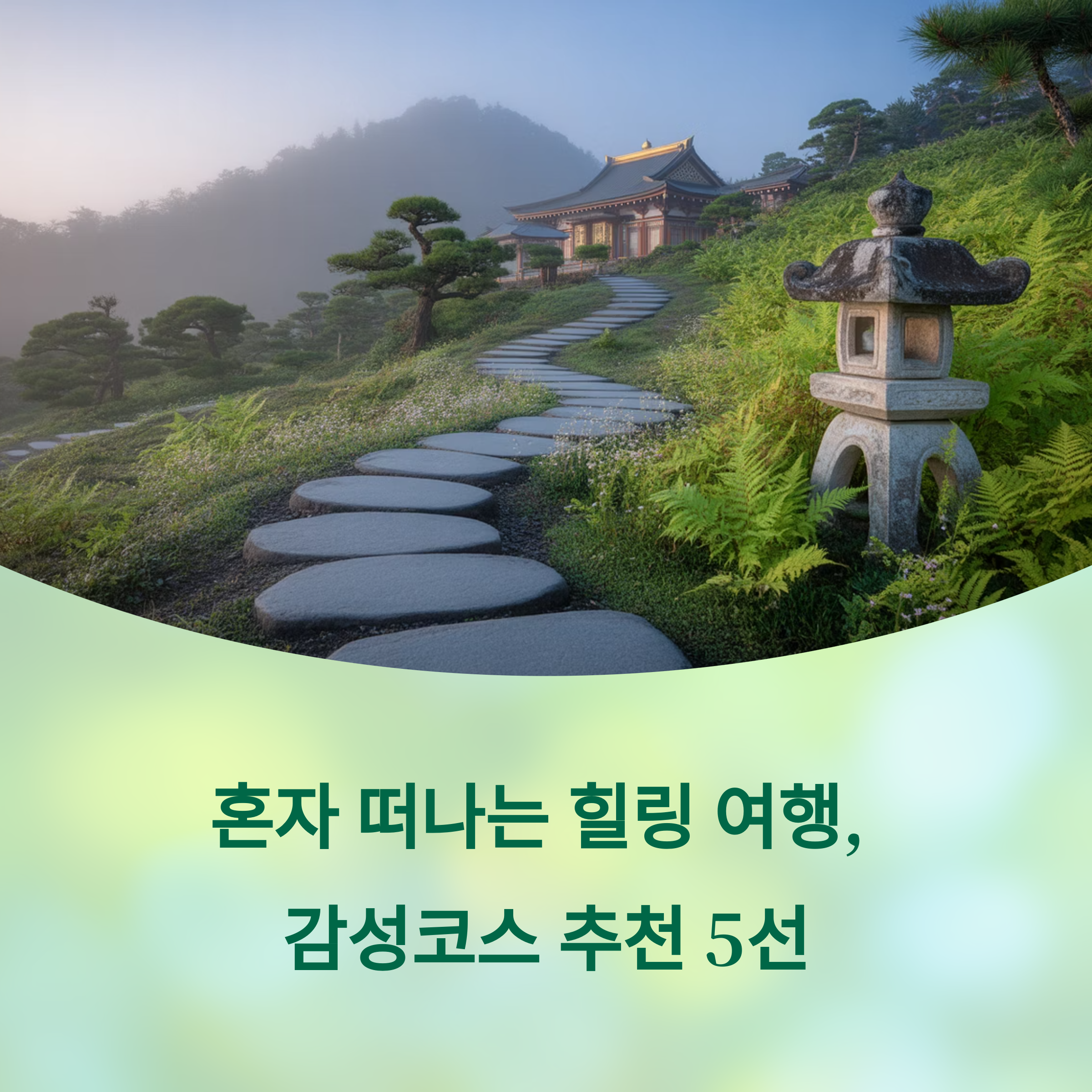 혼자 떠나는 힐링 여행, 감성코스