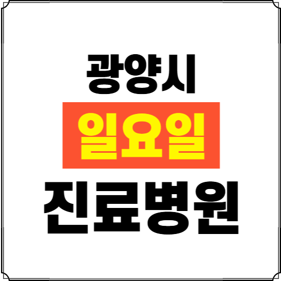 광양시 일요일 진료병원 찾기 ❘ 24시 휴일 주말 응급 야간 심야 문여는 병원